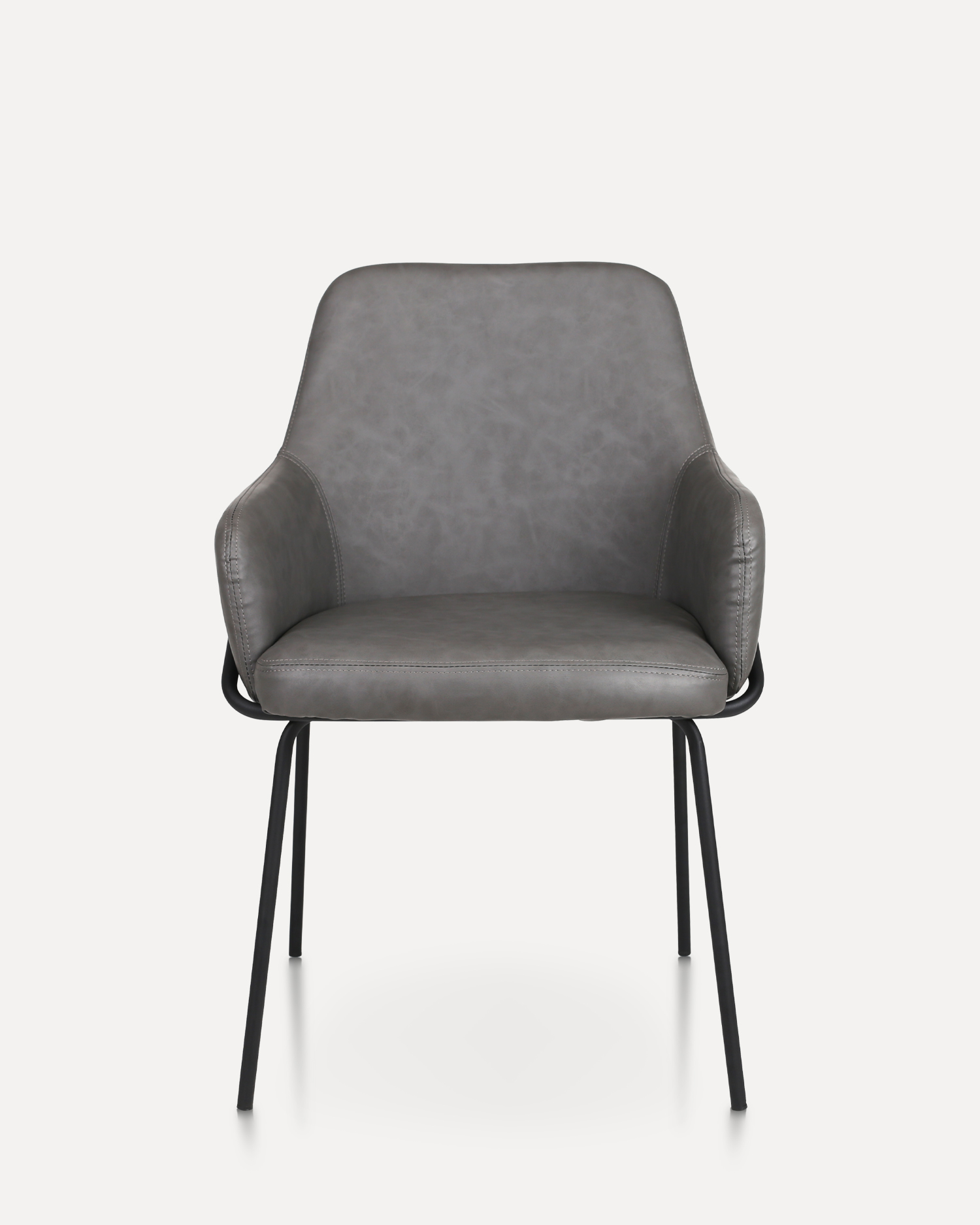 Cadeira de jantar de couro com braço Cadeira de jantar de couro com braço