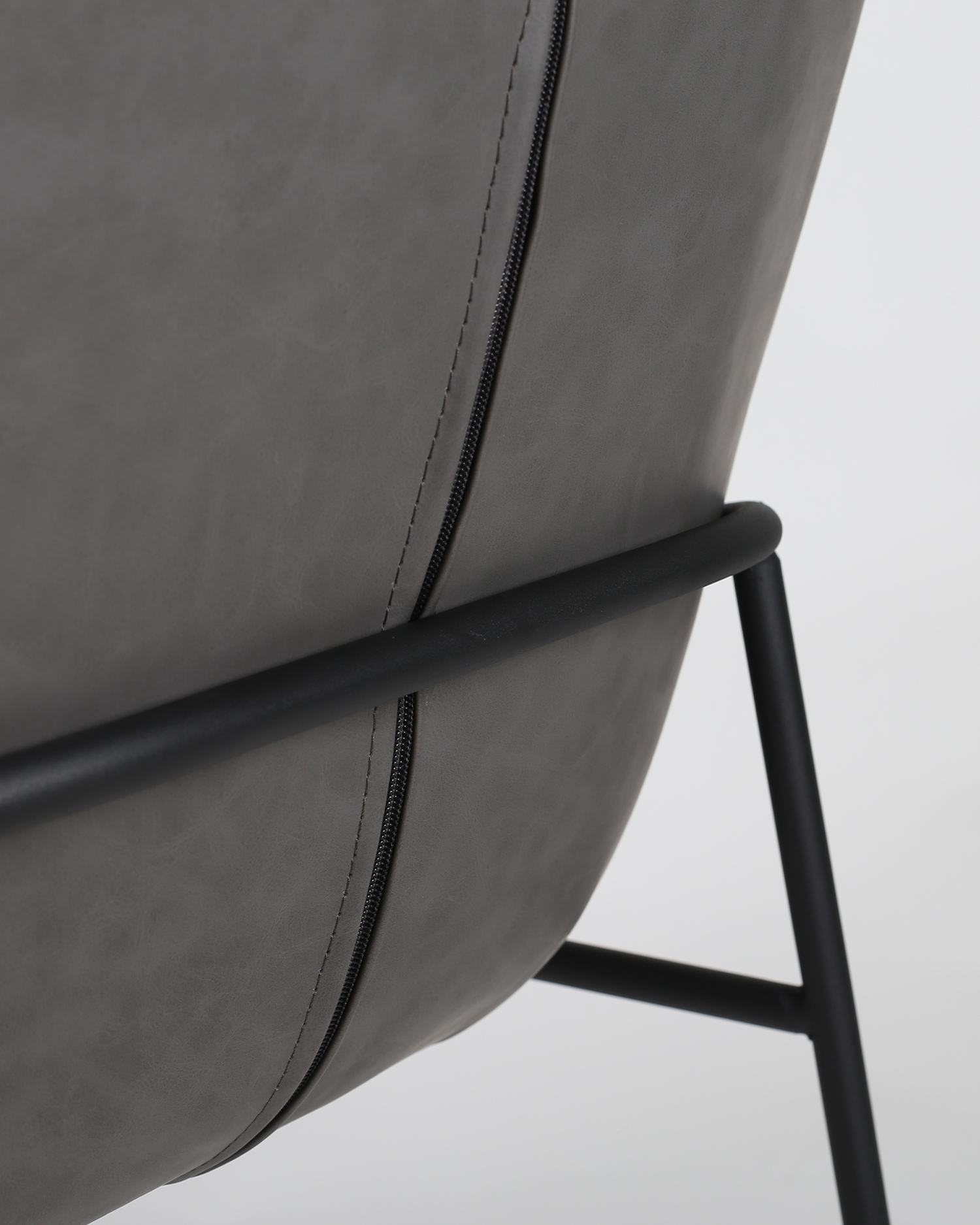 Cadeira de jantar de couro com braço Cadeira de jantar de couro com braço