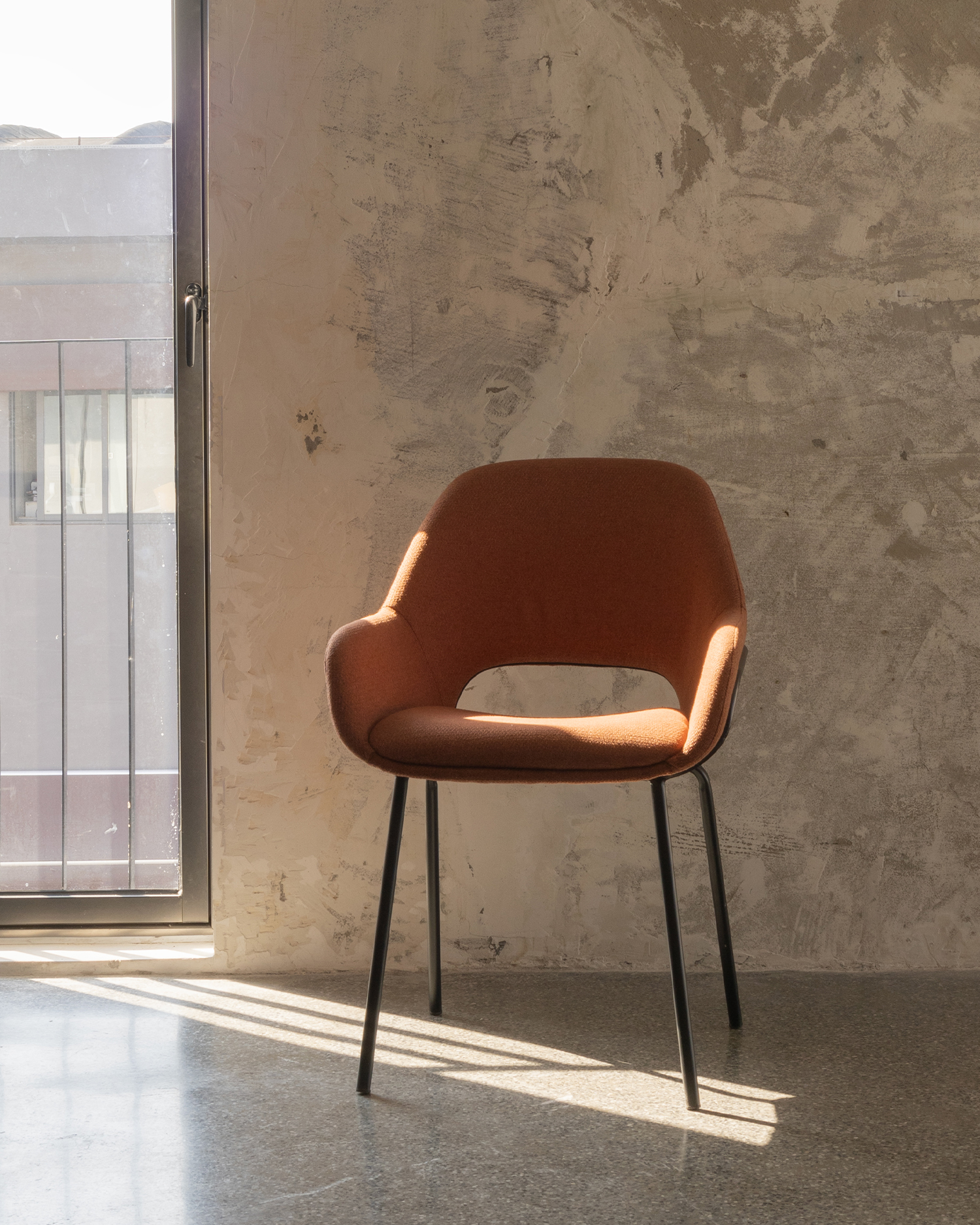 Cadeiras de jantar de base de metal Cadeiras de jantar de base de metal