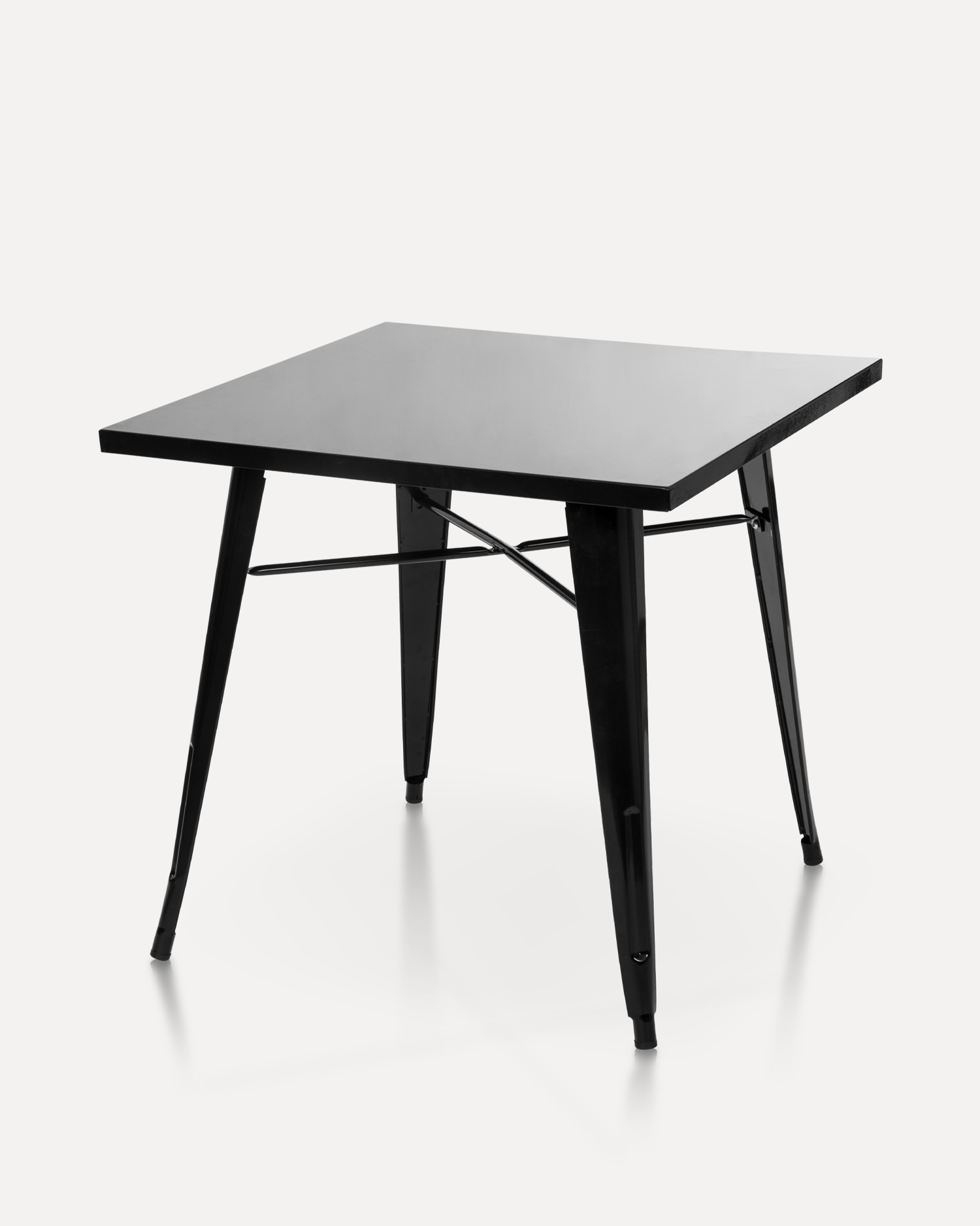 Mesa de jantar industrial de black metal