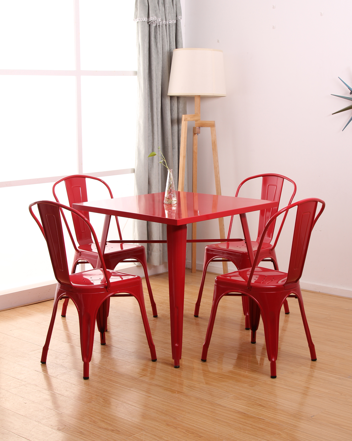 Mesa de jantar industrial de black metal Mesa de jantar industrial de black metal