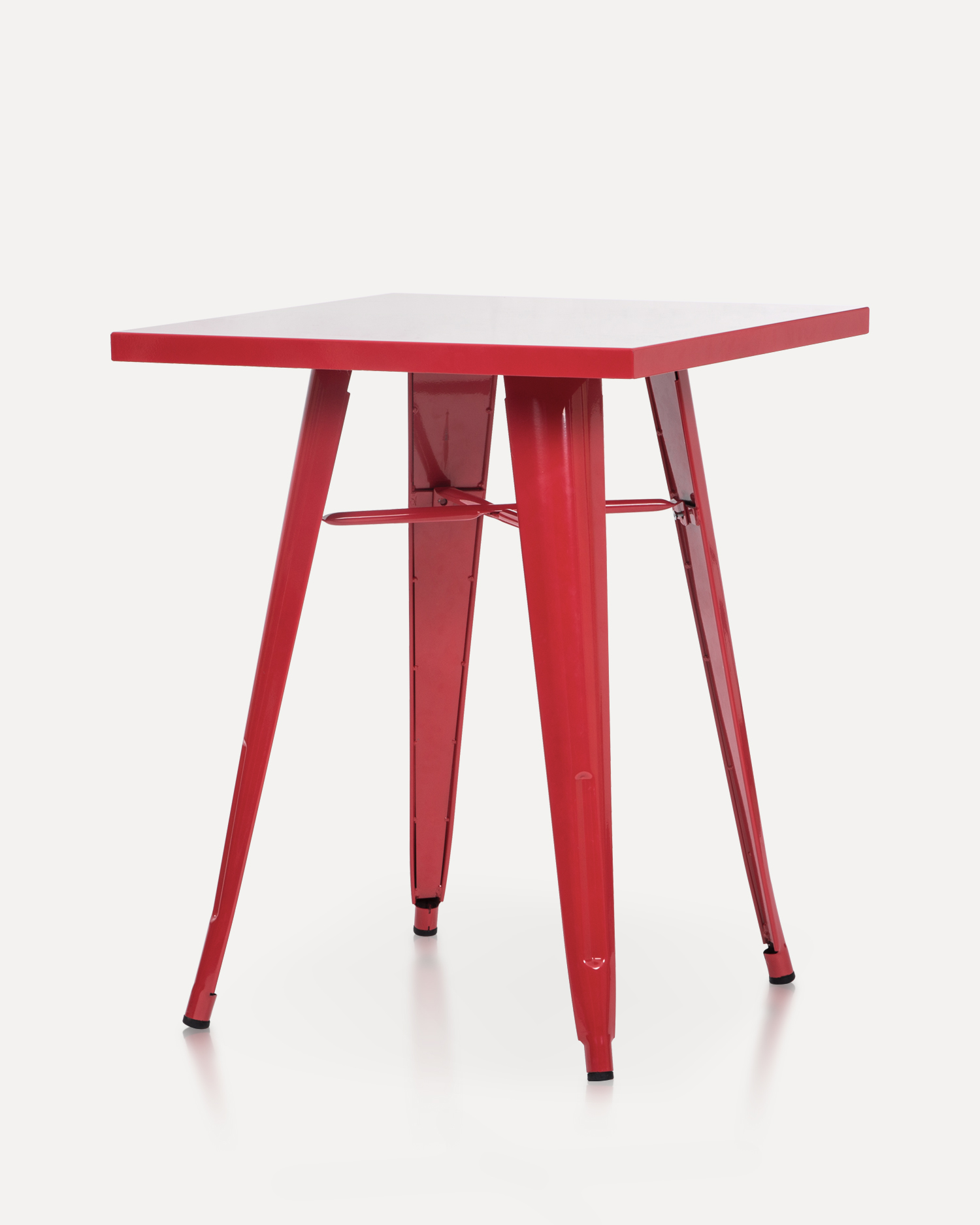 Tabela de metal vermelho de estilo vintage Tabela de metal vermelho de estilo vintage