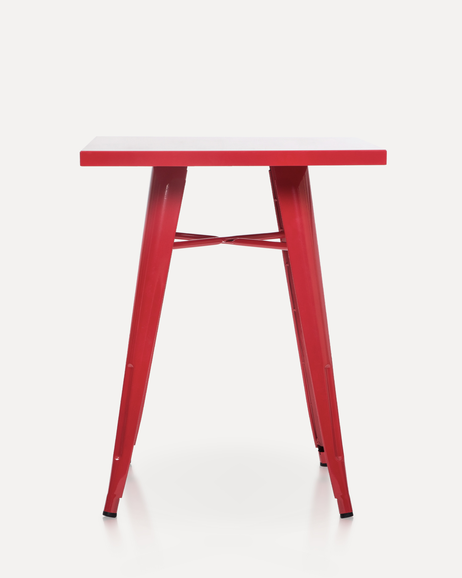 Tabela de metal vermelho de estilo vintage Tabela de metal vermelho de estilo vintage