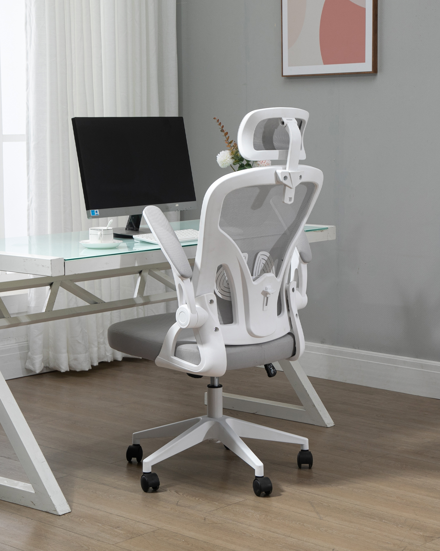 Cadeira de escritório com apoio de braço ajustável Cadeira de escritório com apoio de braço ajustável