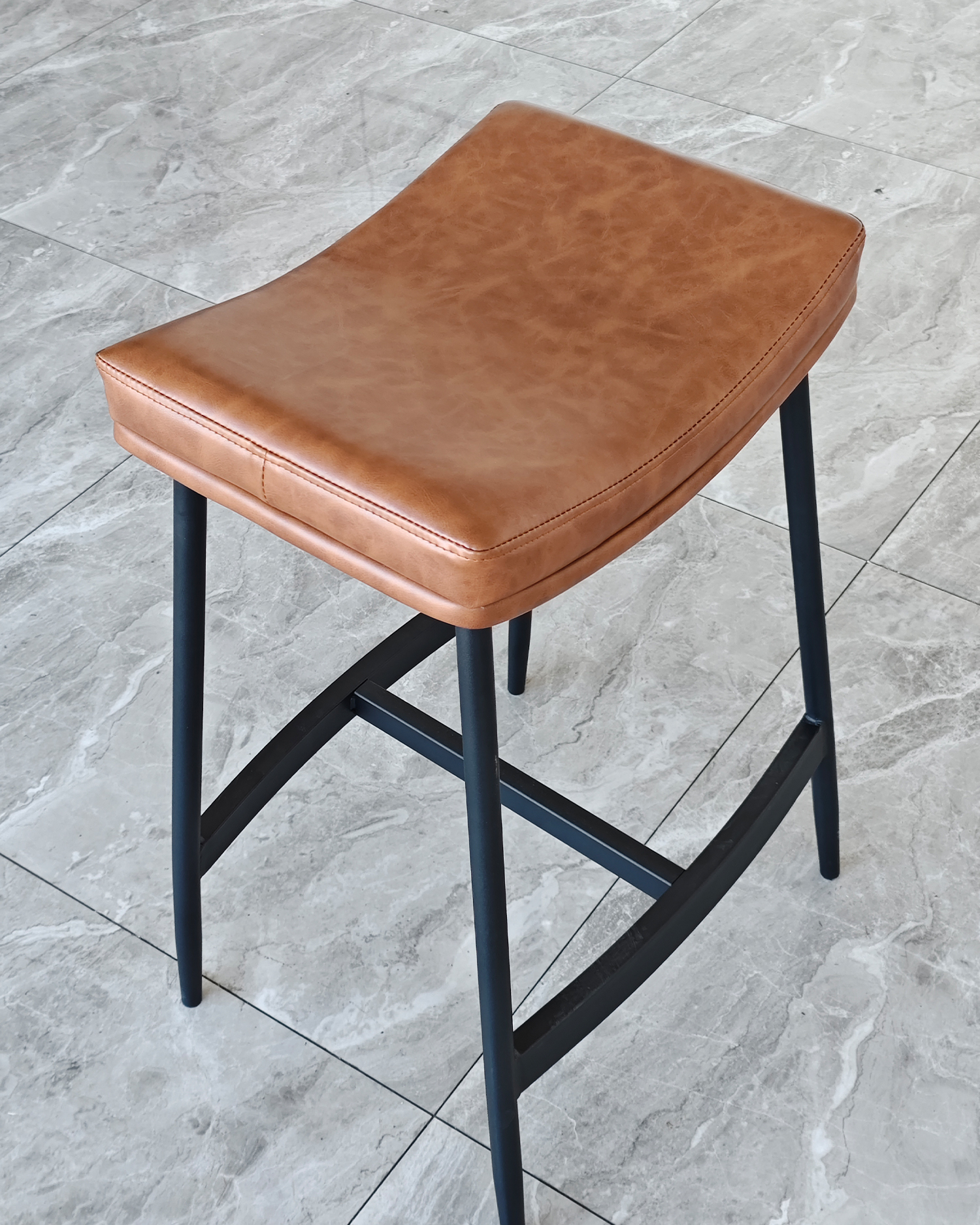 Brown Leather Barstool Brown Leather Barstool